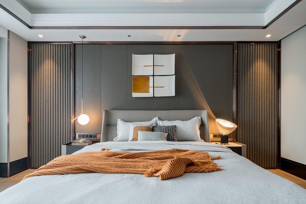 港式轻奢风格家装设计室内装修效果图-卧室 港式轻奢风格家装设计室内装修效果图-卧室